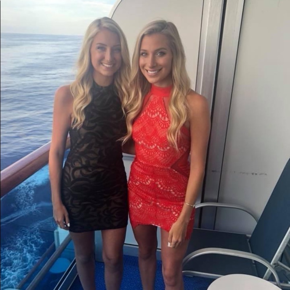 Red formal mini dress